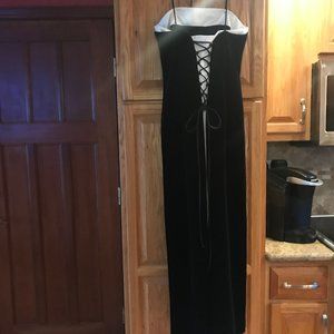 Size 10 black velvet full length formal dress